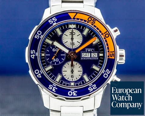 iwc aquatimer chronograph blue orange|iwc aquatimer chronograph automatic.